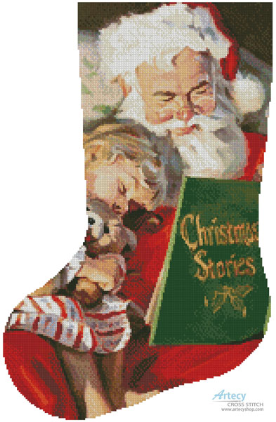 Christmas Stories Stocking (Left)